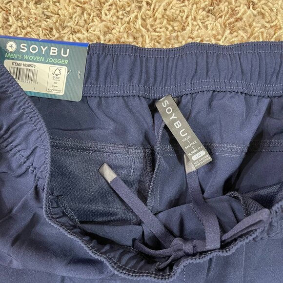 NEW Soybu Men's Woven Joggers Pants Navy, Size Large (New) - Picture 8 of 16